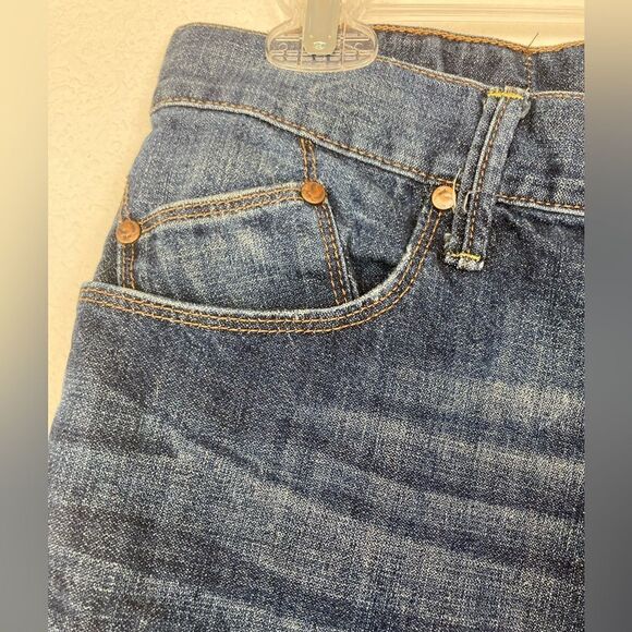 William Rast Taper unisex dark wash 100 % cotton jeans 32x32 cool belt loops - Picture 13 of 13